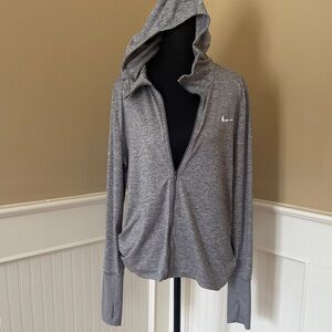 Nike Heather Gray Full-Zip Hoodie